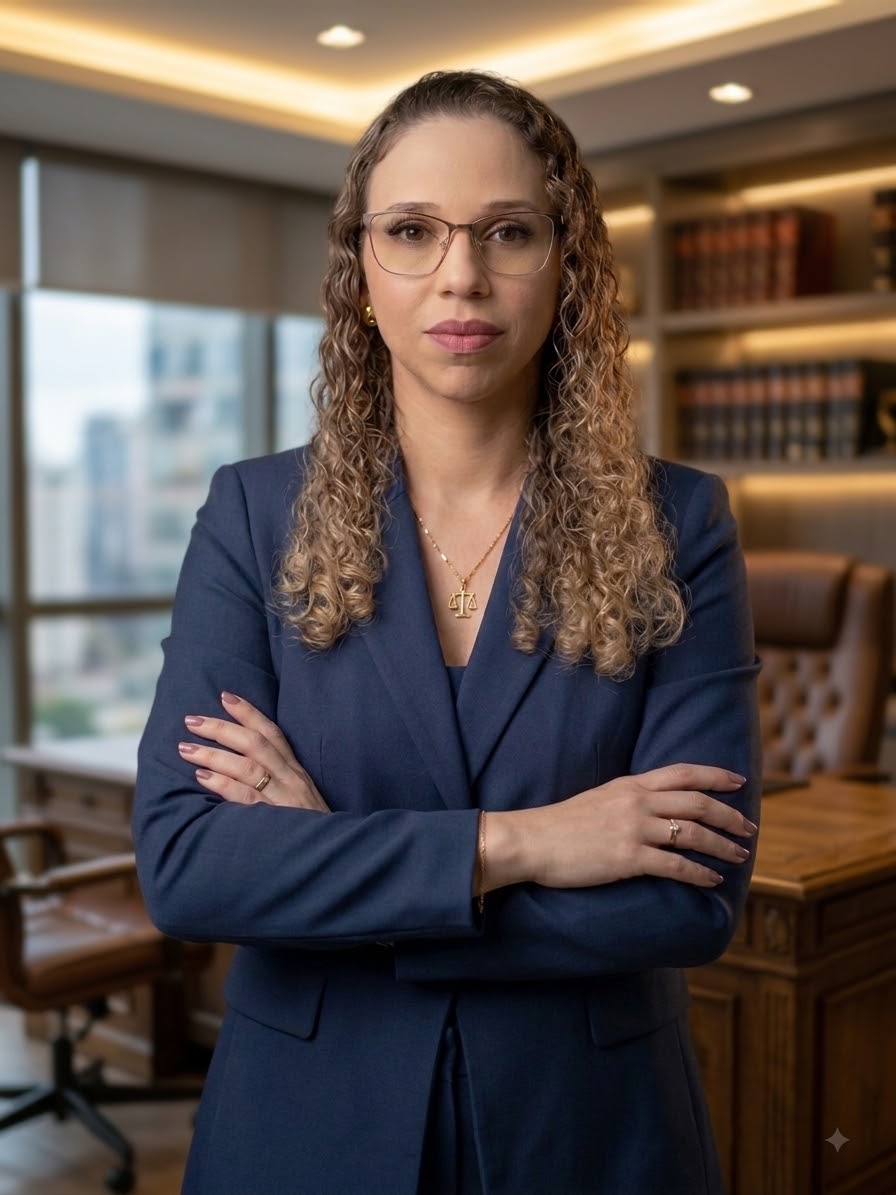 Dra. Denise Perucchi em escritório de advocacia empresarial